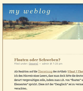 Screenshot meines WP Style Beitrags